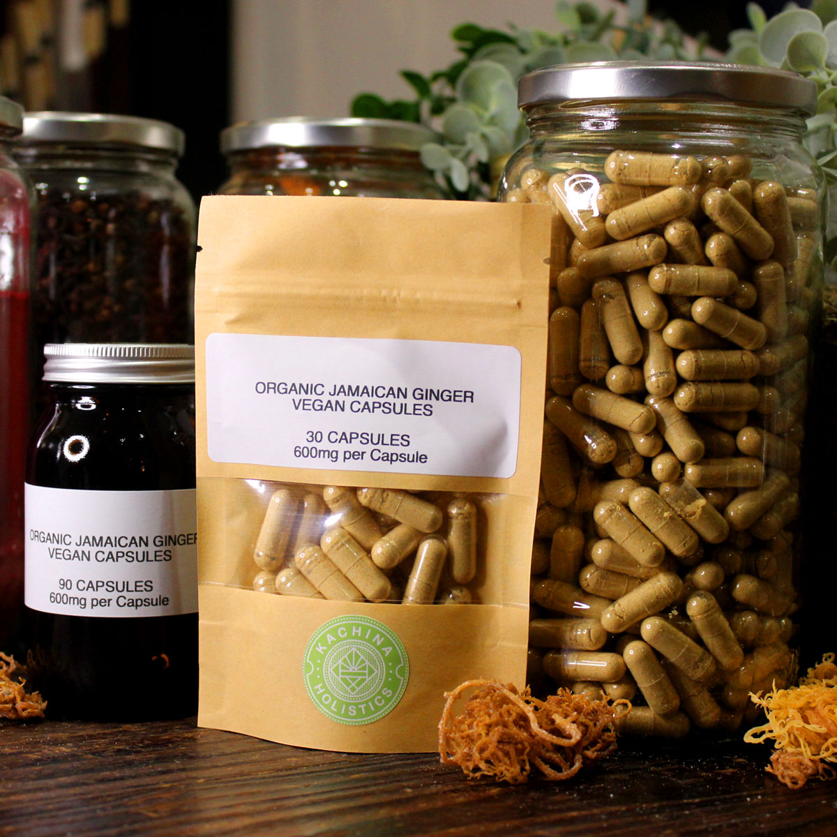Ginger Caps Organic Ginger Capsules: Kachina Own Supplements – Kachina Holistics